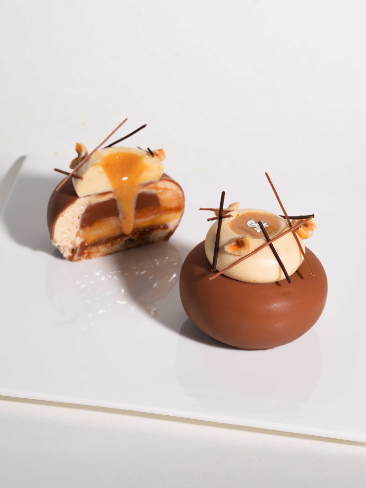 The Hazelnut Obsidian entremet at Mirthy